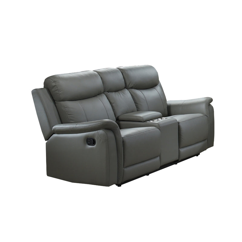 Affordable furniture in Canada: 99840N-GY-2C Reclining Loveseat with Console-8