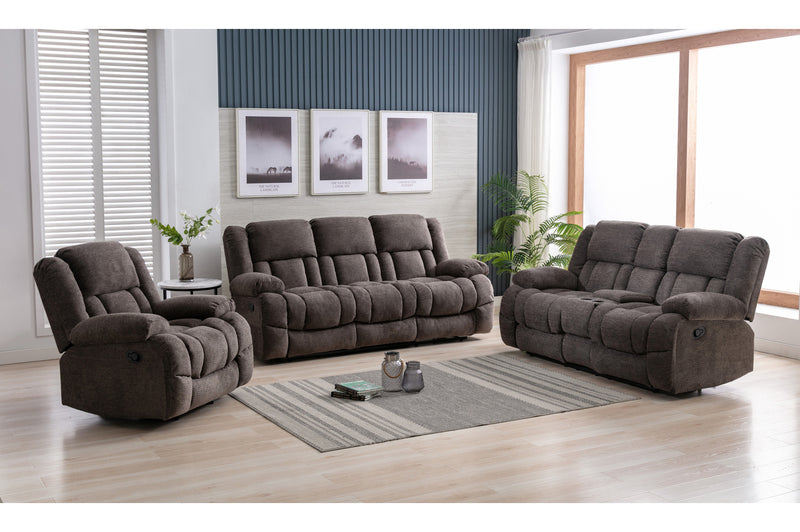 Grey Presley collection 3 Pcs reclining set