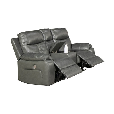 Affordable furniture in Canada: 99951P-GRY-2C Power Reclining Loveseat with Center Console-10