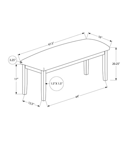 Monarch-I-1334-BLACK-ESPRESSO-BENCH-80