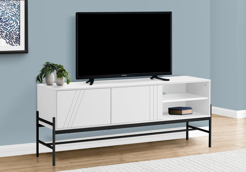 Monarch-I-2738-WHITE-BLACK-TV-STAND-645