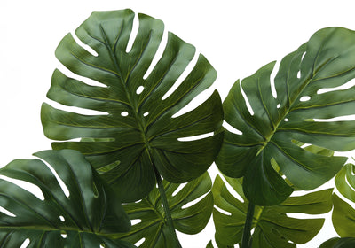 Arbre Monstera de 114,3 cm de haut : verdure décorative d'intérieur, pot noir – Imite parfaitement les feuilles vertes naturelles.