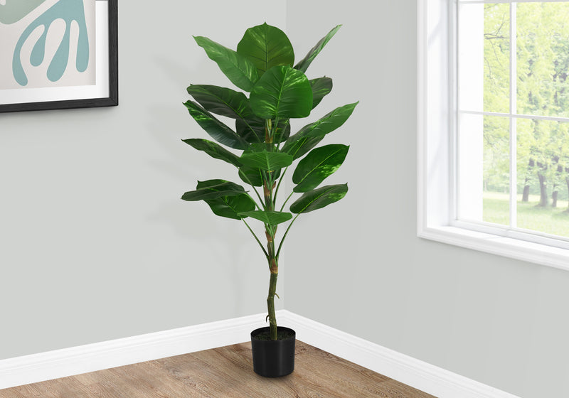 Arbre Dieffenbachia de 54 po : touche réelle, verdure décorative parfaite pour le sol