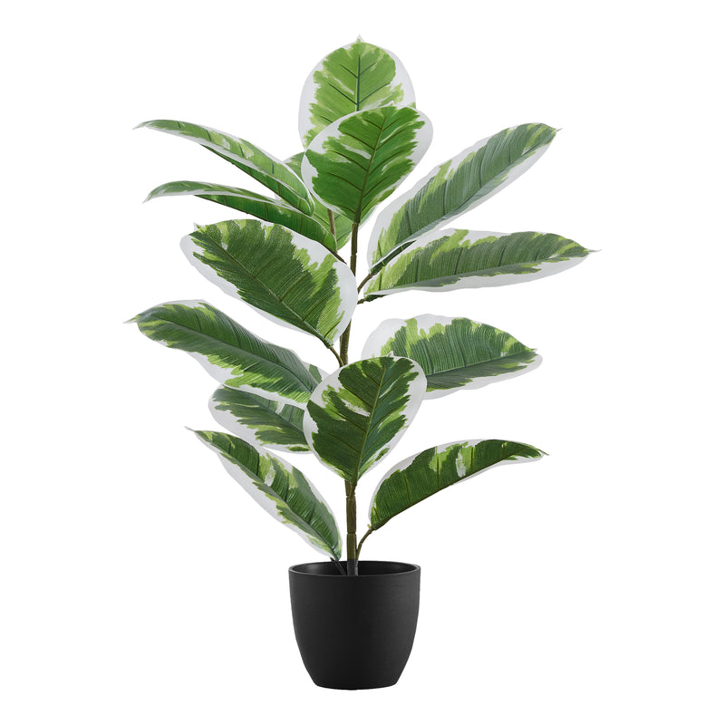 Plante en caoutchouc artificiel de 27 po de haut – Fausse verdure de table d&