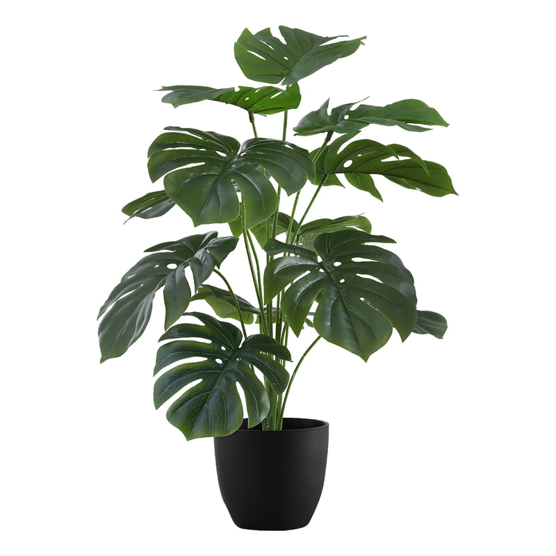 Plante artificielle Monstera de 24 po de hauteur – Toucher réel, fausse verdure d&