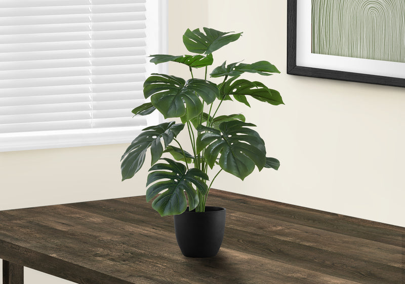 Plante artificielle Monstera de 24 po de hauteur – Toucher réel, fausse verdure d&