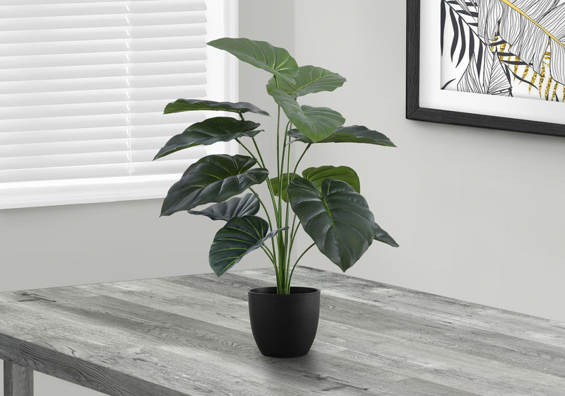 Plante artificielle Alocasia de 61 cm de haut – Fausse verdure au toucher réel, table décorative d&