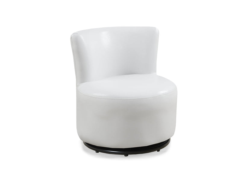 Juvenile Chair - Swivel / White Leather-Look - I 8153