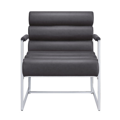 Juno Accent Chair Grey PU/Chrome - MA-1143C-GY