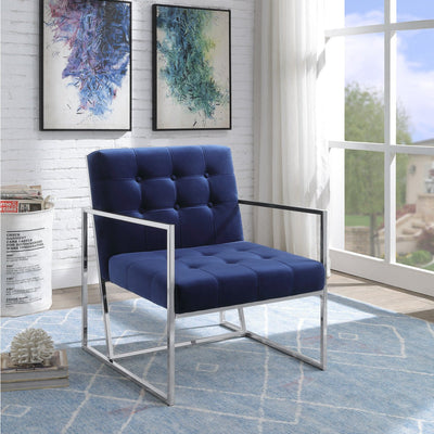 Delia Blue Accent Chair - MA-4405NV