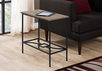 Accent Table - 22"H / Dark Taupe / Black Metal - I 2075