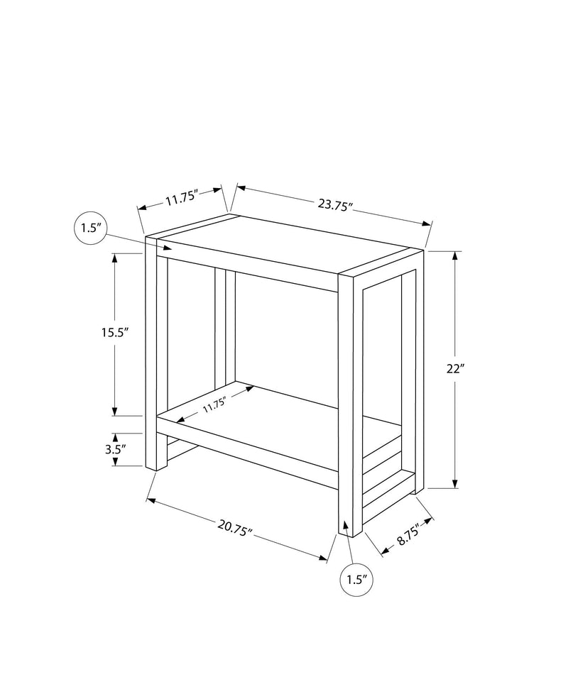 Accent Table - 22"H / Grey / Black Metal - I 2082