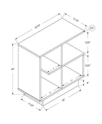 Accent Table - 24"H / Cappuccino - I 2094