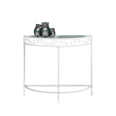 Accent Table - 36"L / White Metal Hall Console - I 2112