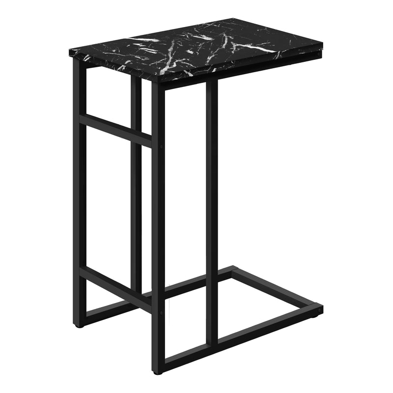 Accent Table - 24"H / Black Marble / Black Metal - I 2174