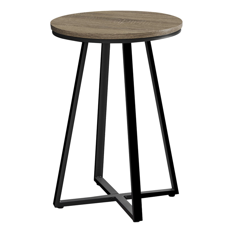 Accent Table - 22"H / Dark Taupe / Black Metal - I 2177