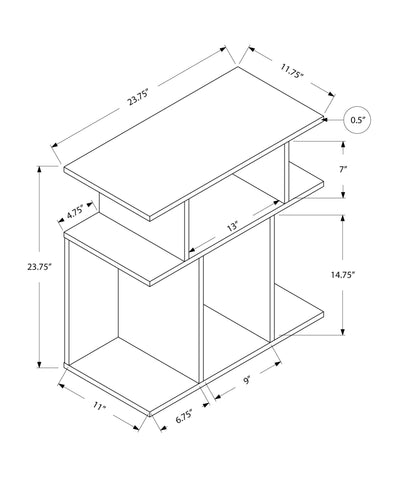 Accent Table - 24"H / Cappuccino - I 2474