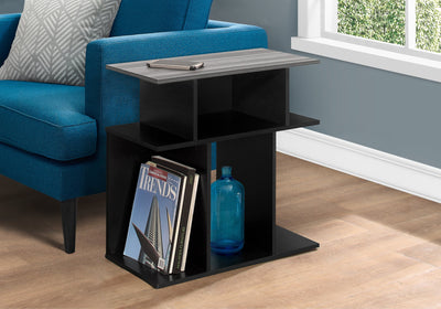 Accent Table - 24"H / Black / Grey Top - I 2477