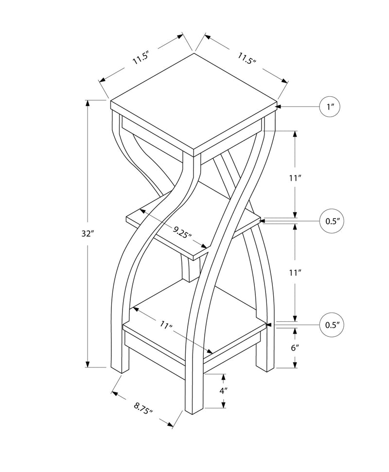 Accent Table - 32"H / White - I 2479