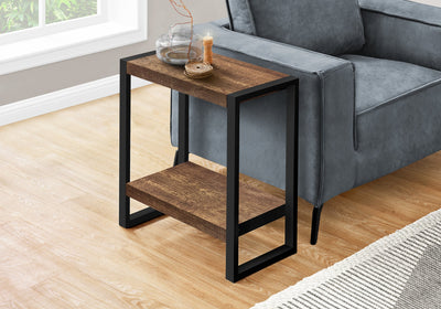 Accent Table - Brown Reclaimed Wood-Look / Black Metal - I 2852