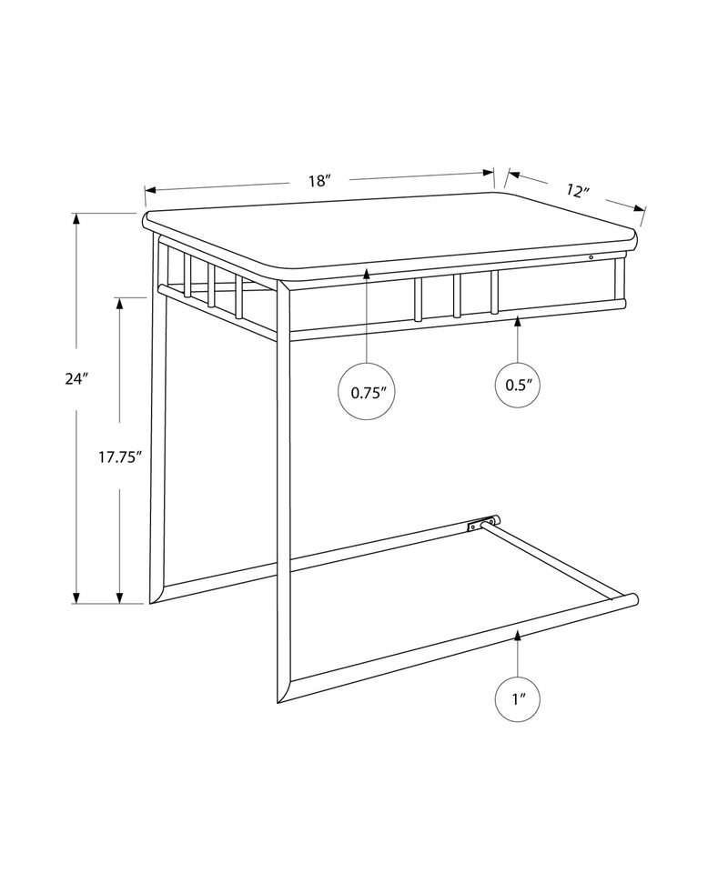 Accent Table - Cappuccino Marble / Bronze Metal - I 3043