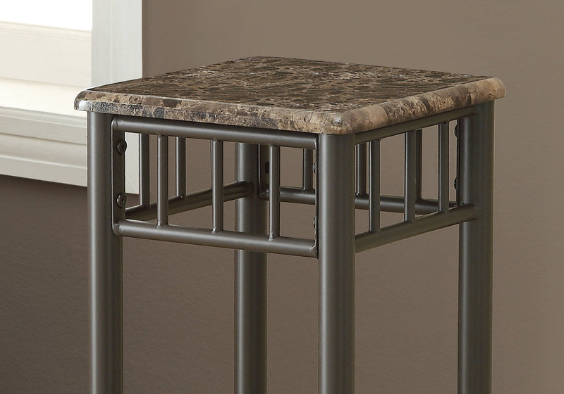 Accent Table - Cappuccino Marble / Bronze Metal - I 3044