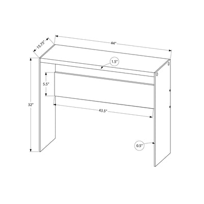 Accent Table - 44"L / Dark Taupe / Tempered Glass - I 3055