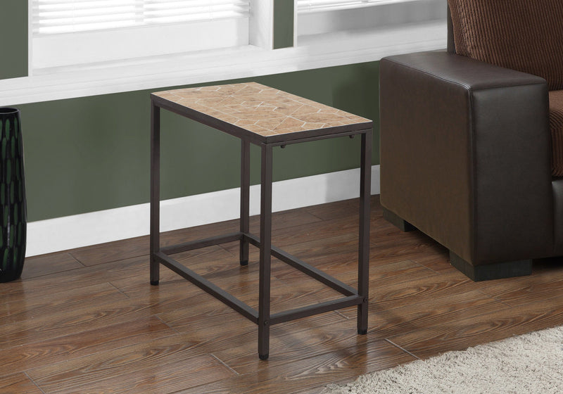 Accent Table - Terracotta Tile Top / Hammered Brown - I 3163