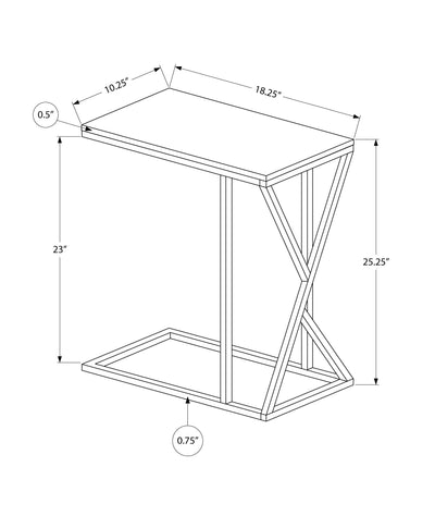 Accent Table - 25"H / Black / Black Metal - I 3247