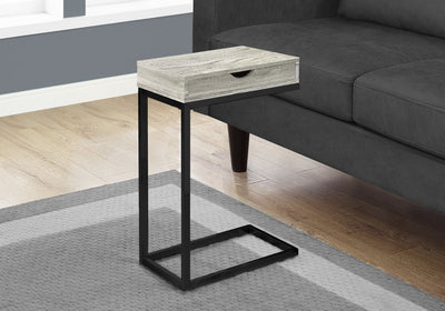 Accent Table - Grey Reclaimed Wood-Look / Black / Drawer - I 3407