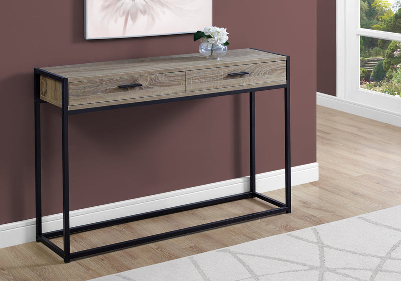 Accent Table - 48"L / Dark Taupe / Black Hall Console - I 3511