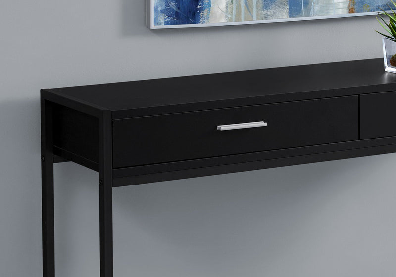 Accent Table - 48"L / Black / Black Metal Hall Console - I 3512