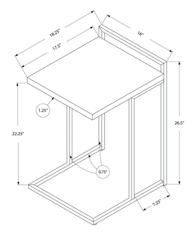 Accent Table - 25"H / Black Reclaimed Wood / Black Metal - I 3633