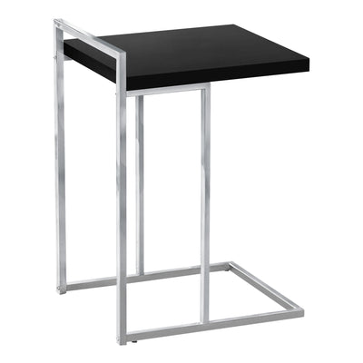 Accent Table - 25"H / Black / Chrome Metal - I 3640