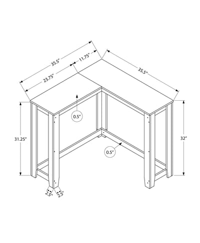 Accent Table - 36" / Black Corner Console - I 3657