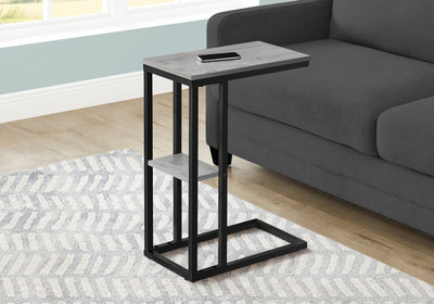 Accent Table - 25"H / Grey / Black Metal - I 3671