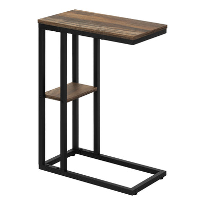 Accent Table - 25"H / Brown Reclaimed-Look / Black Metal - I 3673