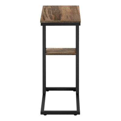 Accent Table - 25"H / Brown Reclaimed-Look / Black Metal - I 3673