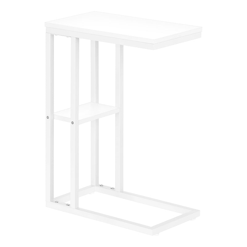 Accent Table - 25"H / White / White Metal - I 3676