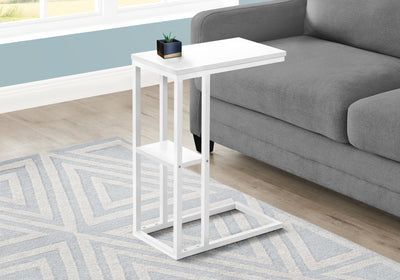 Accent Table - 25"H / White / White Metal - I 3676