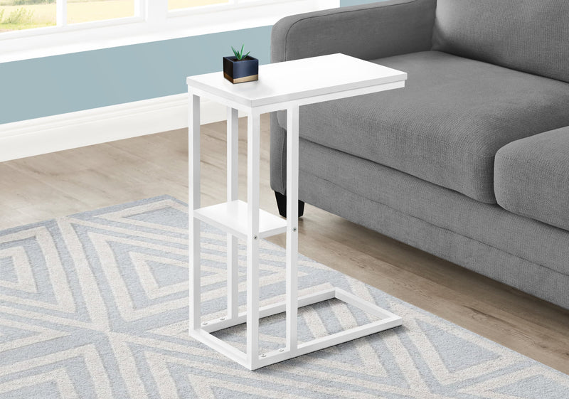 Accent Table - 25"H / White / White Metal - I 3676