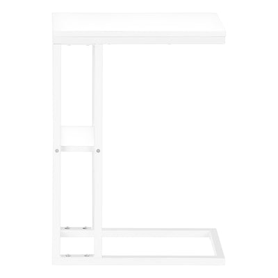 Accent Table - 25"H / White / White Metal - I 3676