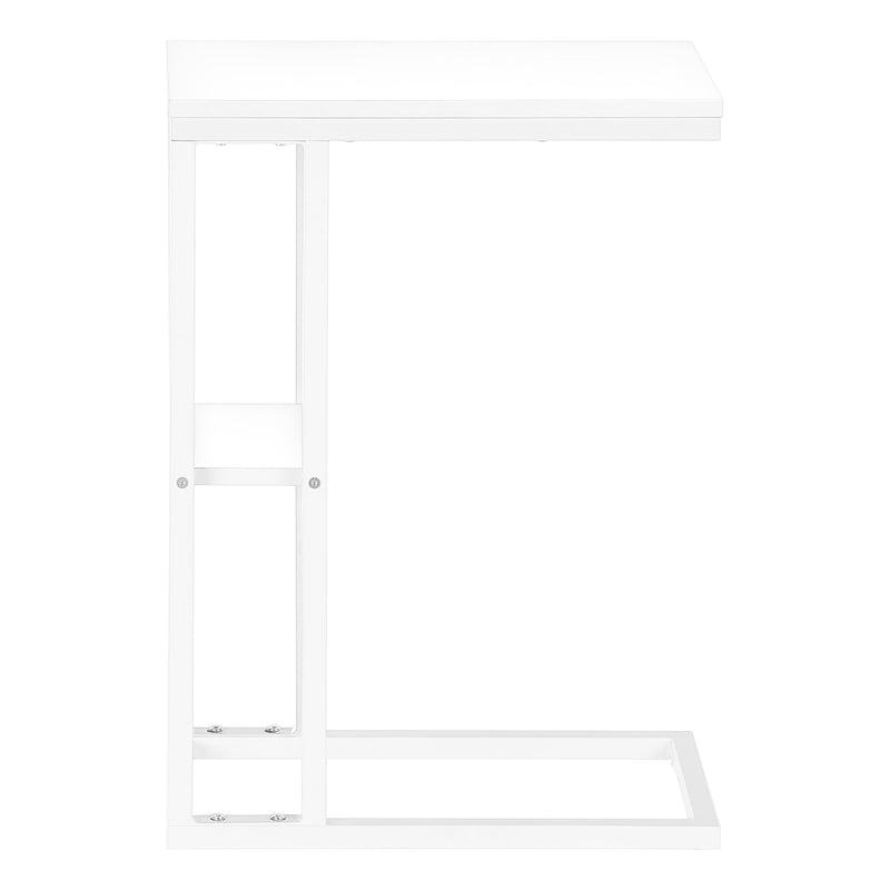 Accent Table - 25"H / White / White Metal - I 3676