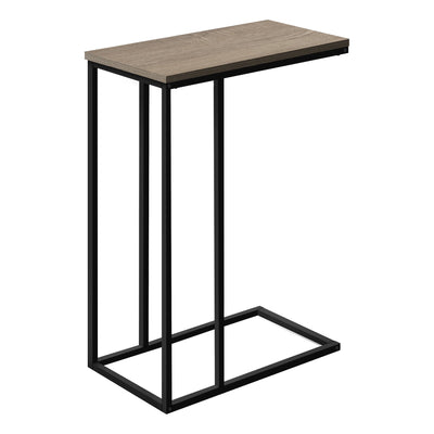 Accent Table - 25"H / Dark Taupe / Black Metal - I 3766