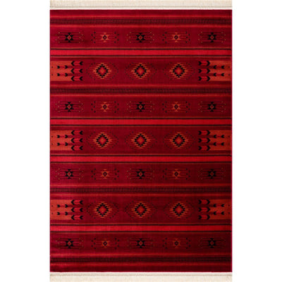 Afghan Powerloomed Red Black Rug Baluchi -