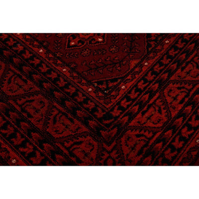 Afghan Powerloomed Red Black Rug Herati - VI-AFG-6919B-23