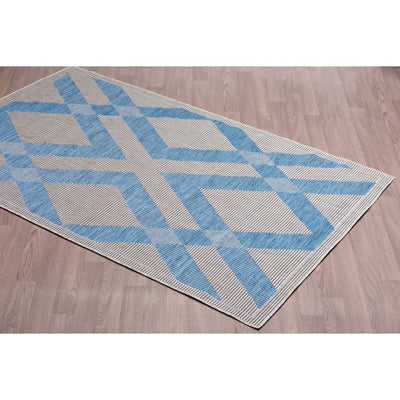 Carnival Indoor-Outdoor Polypropylene Light Grey Blue Rug - VI-CAR-35-2005-GRYBLU