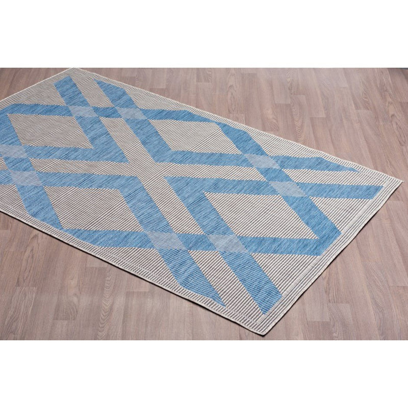 Carnival Indoor-Outdoor Polypropylene Light Grey Blue Rug - VI-CAR-35-2005-GRYBLU