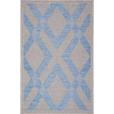 Carnival Indoor-Outdoor Polypropylene Light Grey Blue Rug - VI-CAR-35-2005-GRYBLU