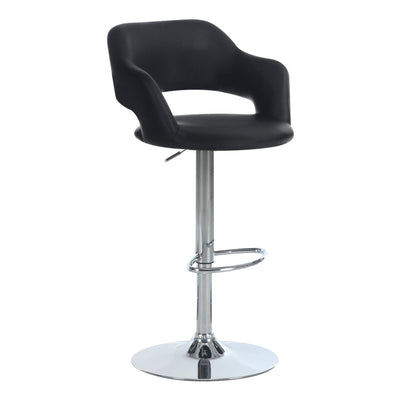 Barstool - Black / Chrome Metal Hydraulic Lift - I 2357